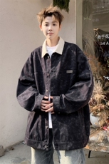 2025春季新款水洗扎染牛仔夹克男士港风外套225-2-JK202-P95，男装夹克，星座225-2