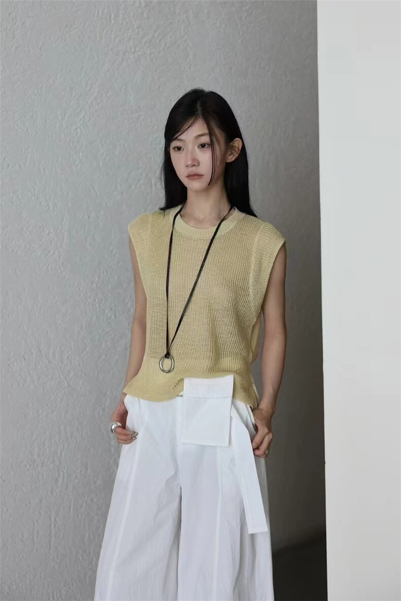 夏季新款短袖t恤女薄款圆领针织宽松百搭半袖上衣,女装T恤,斯尔特羊绒