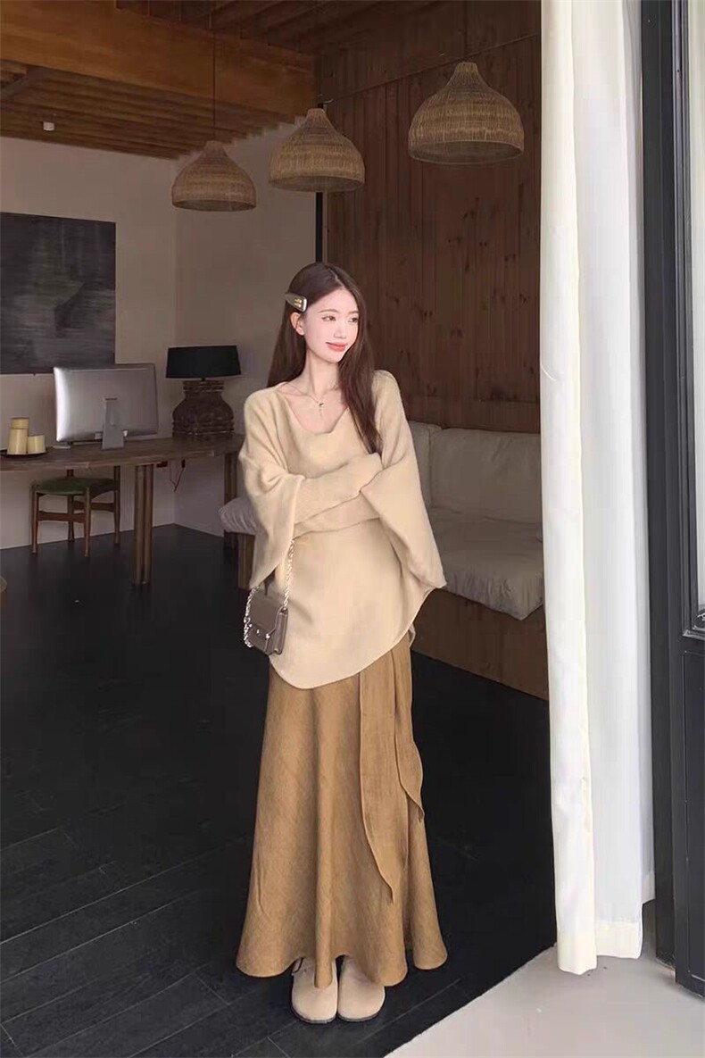 女士秋冬羊毛衫羊毛不规则简约时尚,女装羊毛衫,莺澜羊绒