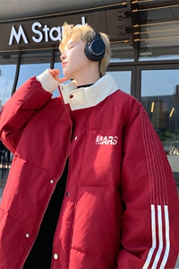 ！2025冬季新款男士字母印花立领棉衣情侣棉服外套MY209特P80图片