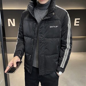 特价冬季店主风新款白鸭绒羽绒服立领休闲宽松外套男8071-P100