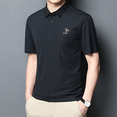 J81M709男士2023年夏季新款冰丝修身T恤短袖商务休闲体恤P73，男装T恤，电商B360