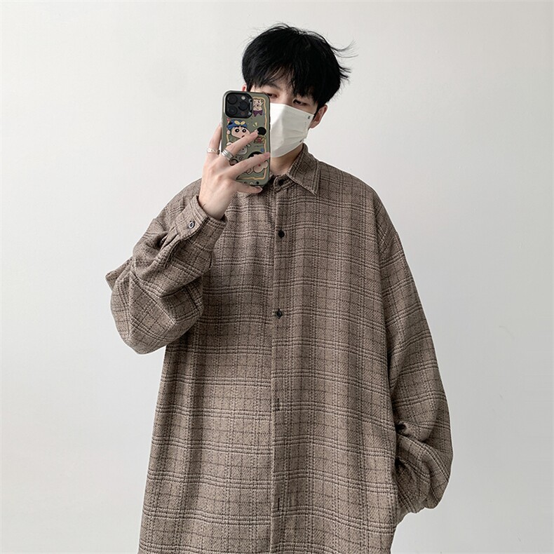 长袖厚款格子衬衫男KD623-P30,男装衬衫,电商D312