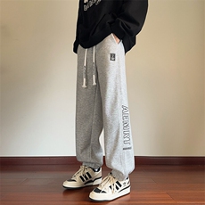 2024冬季新款内景大码束脚刺绣加绒卫裤M-5XHK24860-P50，男装休闲裤，电商A022