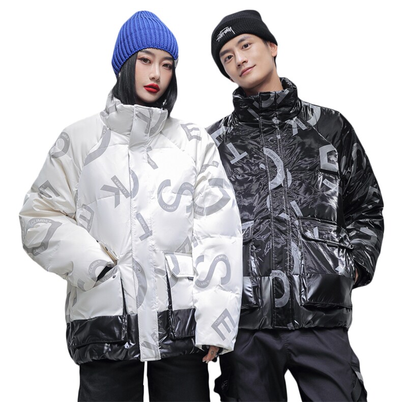 欧美短款连帽时尚修身户外防风韩版冬季羽绒服情侣学生班服团体服,男装羽绒服,星座301D-5(原星座1415）