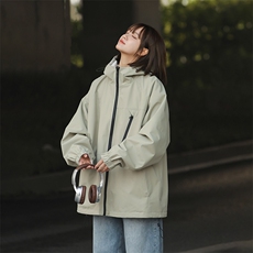 春季新款潮流户外纯色双面穿夹克男女宽松情侣冲锋衣JK7903-特P80，男装夹克，星座904