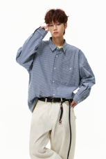 2026春季新款休闲男生日系格子宽松衬衫B315-ST001-特p40控88，男装衬衫，电商B315