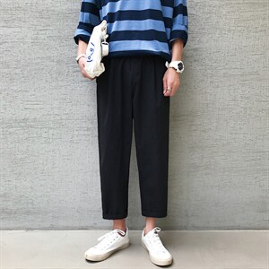 K704-P40(控58)早秋西装坠感休闲裤男士大码宽松直筒裤新款九分裤,男装西服套装,电商B280-1（原A049）