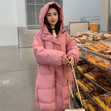 现货，新款保暖加厚长款抽绳收腰羽绒服P285-K428，女装连衣裙，浙宝276（原081）