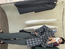 3158#格子西装，女装西装，mm+ 里墨恩