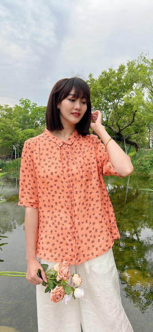 纯苎连衣裙小衫裤子裙子衬衣 时尚风 风淑女风休闲风，女装连衣裙，川哲