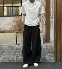网图现货A807-P45原版天丝麻裤45%莱赛尔42%人棉 9%锦纶4%亚麻，男装休闲裤，电商B335