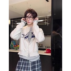 迪希鸟2025新款男款重磅圆领刺绣开衫卫衣时尚休闲百搭潮流GXX，男装卫衣，星座506A