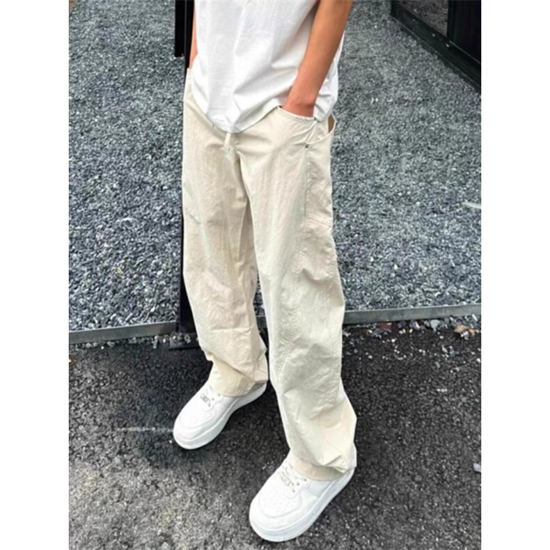 美式高街弯刀男弹力阔腿裤子显高显瘦微喇裤513ACK2431P35,男装休闲裤,星座513A