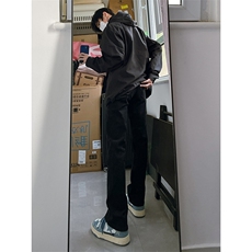 B221美式ins高街暗黑小众修身弹力休闲牛仔裤LK23010-P60控78，男装牛仔裤，电商B221