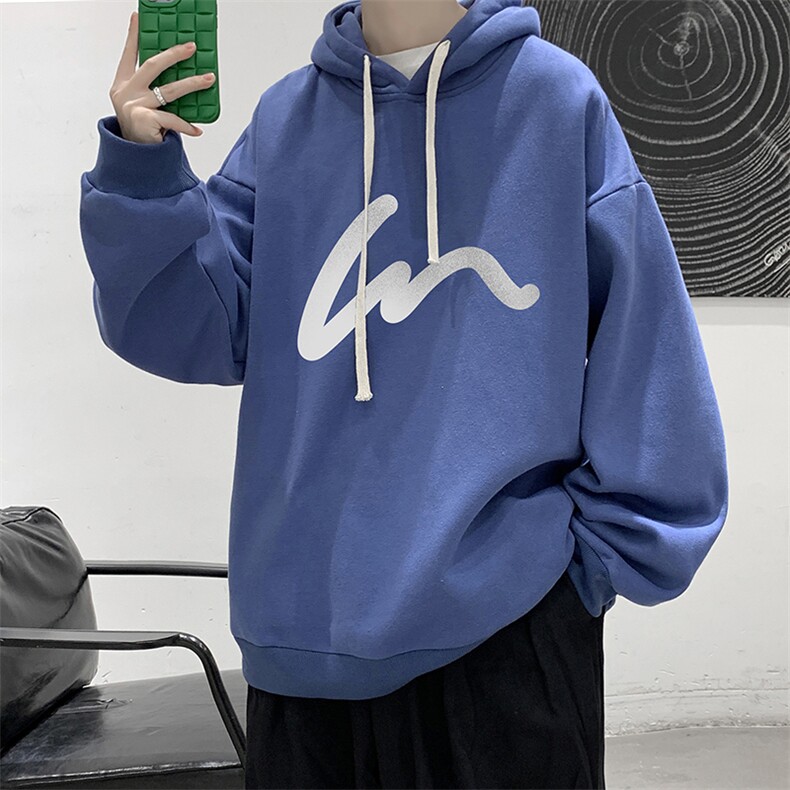 纯棉连帽卫衣男大码运动帽衫宽松薄WY2280-P35,男装卫衣,电商A040