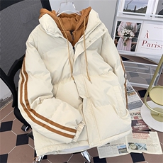F64-P802024新款休闲面包服冬季美式潮牌假两件连帽棉衣男款，男装棉衣，星座512-6