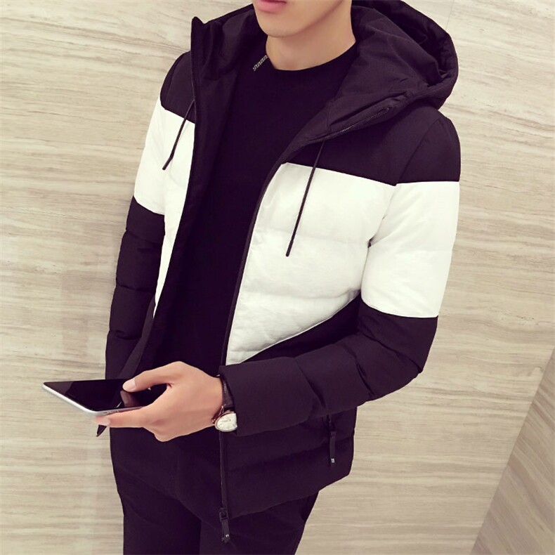 2021新款加厚棉袄拼接连帽外套男青年棉服A313/MY33/P125168图片