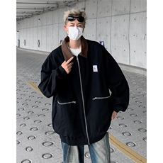 夹克男士韩版潮流宽松百搭拼接日系帅气2024秋冬ins外套W6194-P72，男装夹克，星座412-2