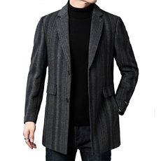DZ93316钱塘2020-3冬季厚款商务休闲简约中年男士毛呢大衣P300，男装毛呢大衣，钱塘207-3