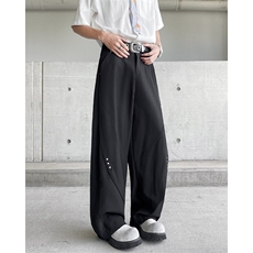 2025美式高街铆钉设计感弯刀西裤男女宽松阔腿休闲裤DAA802-P55，男装西裤，星座208-5