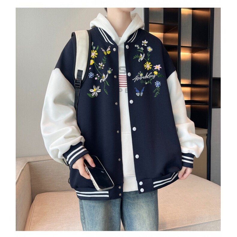 J9930-P70美式嘻哈高质量刺绣宽松潮牌棒球服夹克,男装夹克,星座617A-2