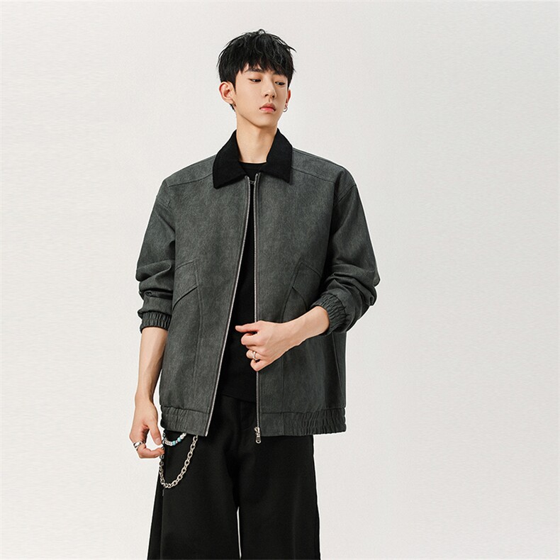 新款休闲皮夹克,男装夹克,星座1106-2（原1111B）