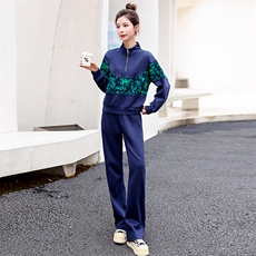 高级感休闲运动套装女春秋季2025新款时尚减龄大码卫衣一整套穿搭，女装套装/套裙，星期衣