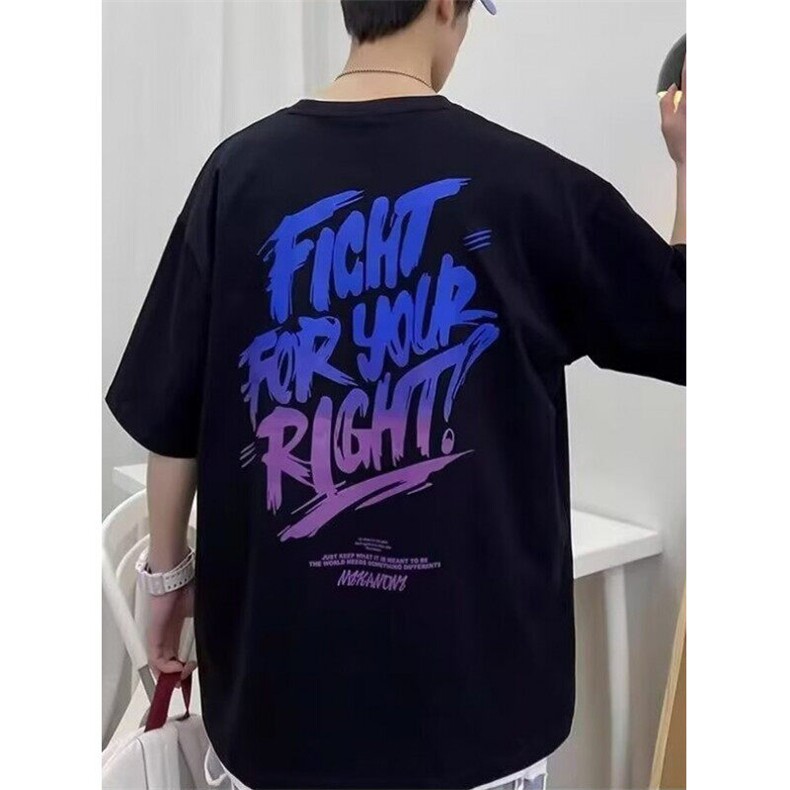 嘻哈炫彩字母印花短袖T恤男ins夏季情侣港风宽松半袖TY6108,男装T恤,星座1116A（原606A-3）