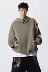 8XL-M美式重磅连帽卫衣大码结构设计拼接上衣秋季外套WY9106特P50，女装短外套，电商B238