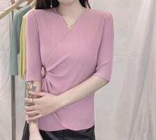 褶皱设计针织衫，其它，魅力元素