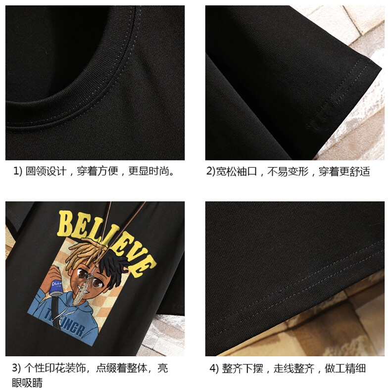 纯棉短袖t恤男大码半袖打底衫宽松体恤衫砖墙挂拍DX17271-P20,男装T恤,电商A040A