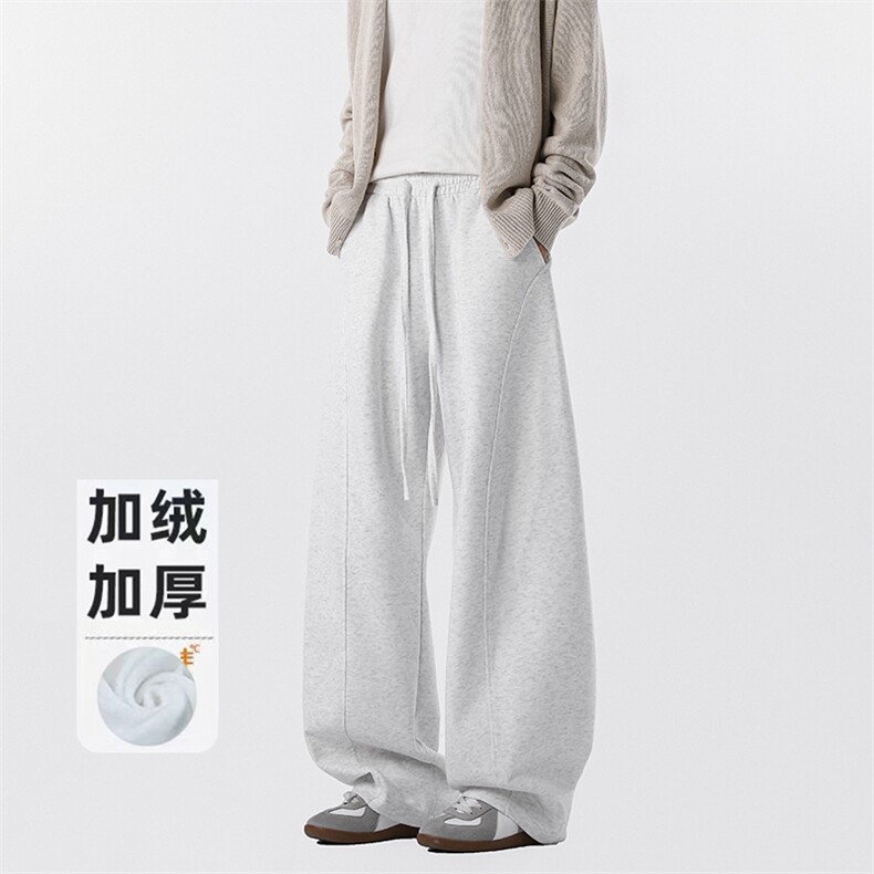B258-K2939加绒45控98抖音品质弯刀卫裤65%棉35%聚酯纤维,男装休闲裤,电商B258