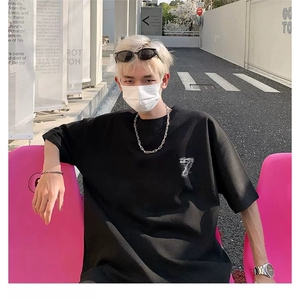 网络图现货   260G美式青少年重磅高街潮牌宽松短袖T恤JT472-P32图片
