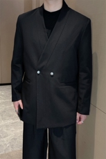 秋季韩版高级感简约休闲无领西服男轻熟风高级西装外套XZ0082P125，男装西服，电商B267