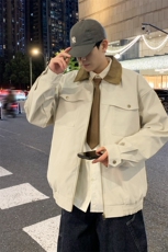 2026春款老钱风高品质纯棉拼色衬衫领夹克DSA157B-J2606-特P75，男装夹克，电商A157B