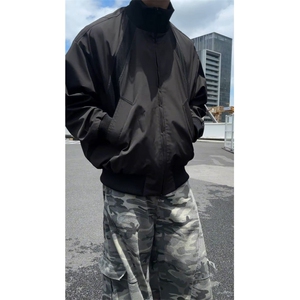 美式短款飞行夹克潮牌cleanfit痞帅高级感立领外套504-W36-特P68图片