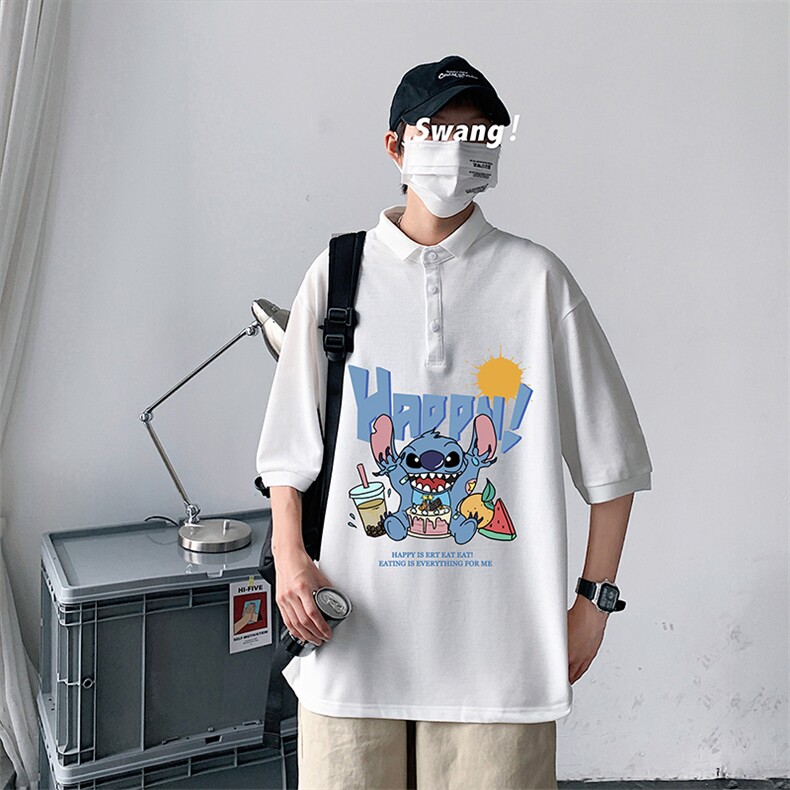 PL57077-P35翻领短袖polo衫男大码胖子半袖t恤男有领保罗衫模特,男装Polo衫,电商A040