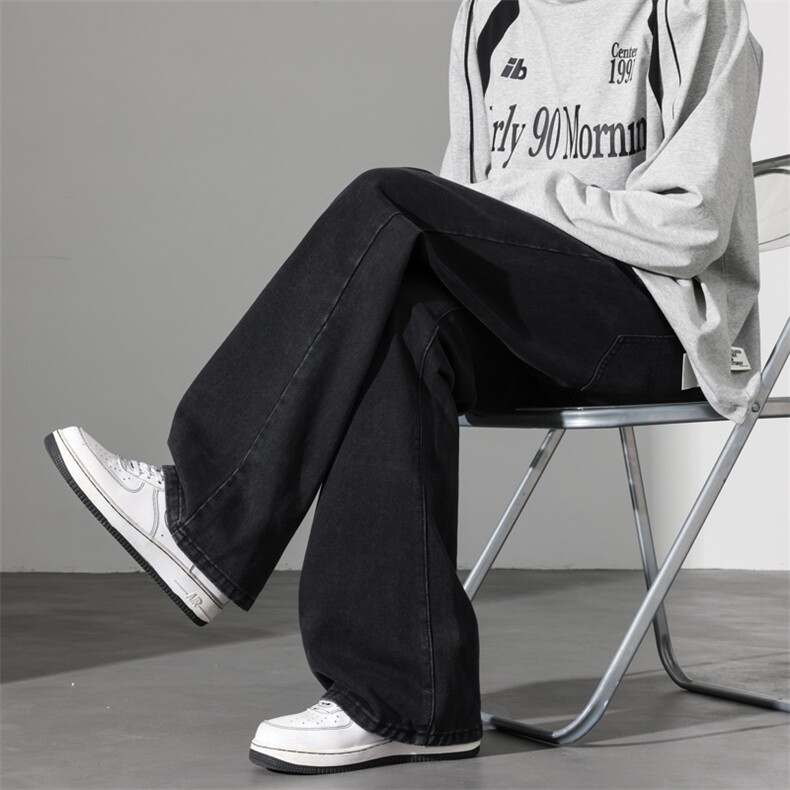 牛仔裤男女潮牌做旧水洗显瘦vibe高街微辣长裤子K8091P50,男装牛仔裤,电商D325