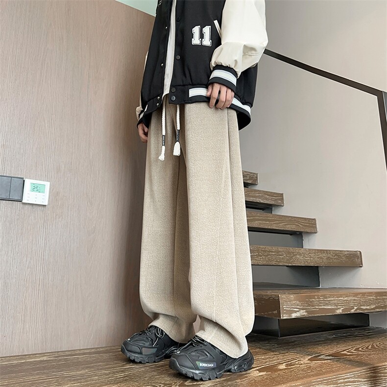 K368-特P48秋冬高克重雪尼尔结构款弯刀裤,男装休闲裤,星座703