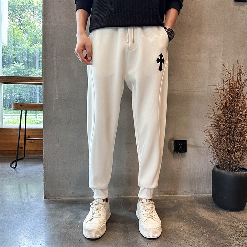 社会精神小伙裤子男秋潮牌ins运动束脚九分裤K8592-P45控78,男装休闲裤,星座210-3
