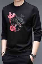 2023新款卫衣男士加绒上衣针织衫长袖T恤P59，男装针织衫/毛衣，电商D223-1