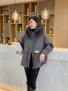 狐狸毛领派克图片