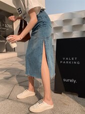 牛仔半裙，女装半身裙，肆尔