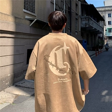ins青春流行圆领时尚潮牌标准原宿印花潮T恤男夏季HXT6-P30，男装T恤，星座1109-3