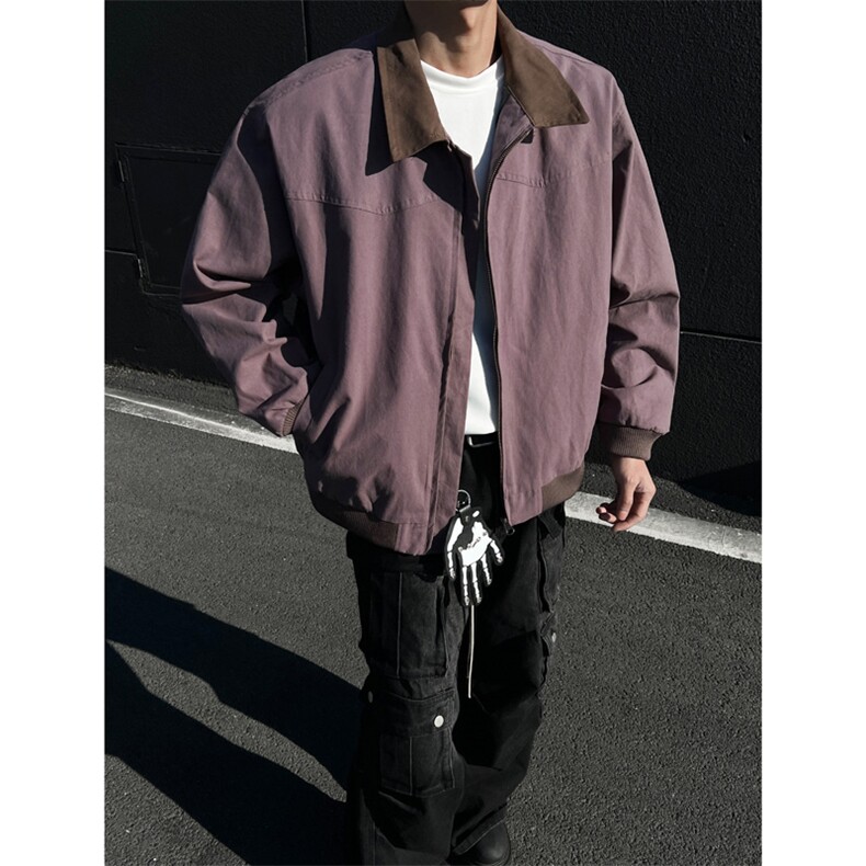 美式工装夹克水洗帆布翻领外套男 xh90-特p80图片