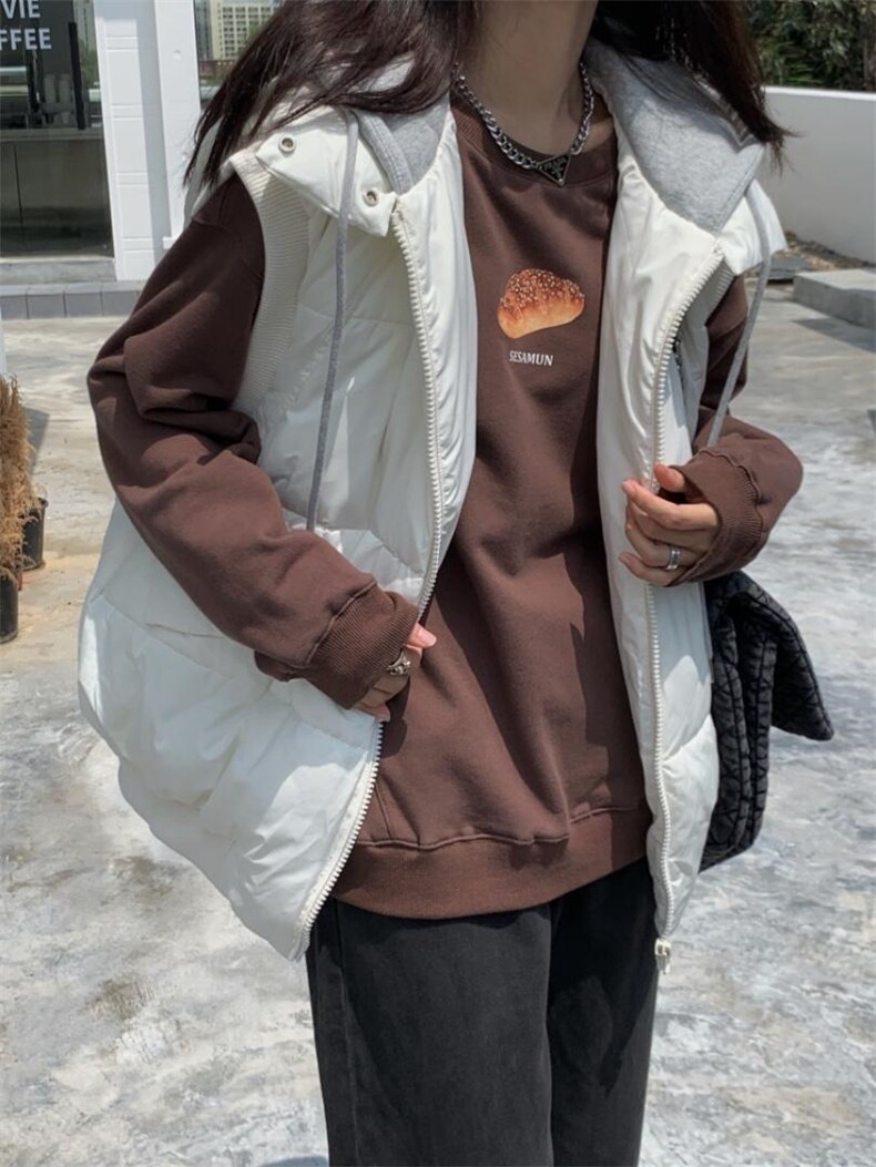 帽子拼接马甲，女装马甲，里奈(1F)