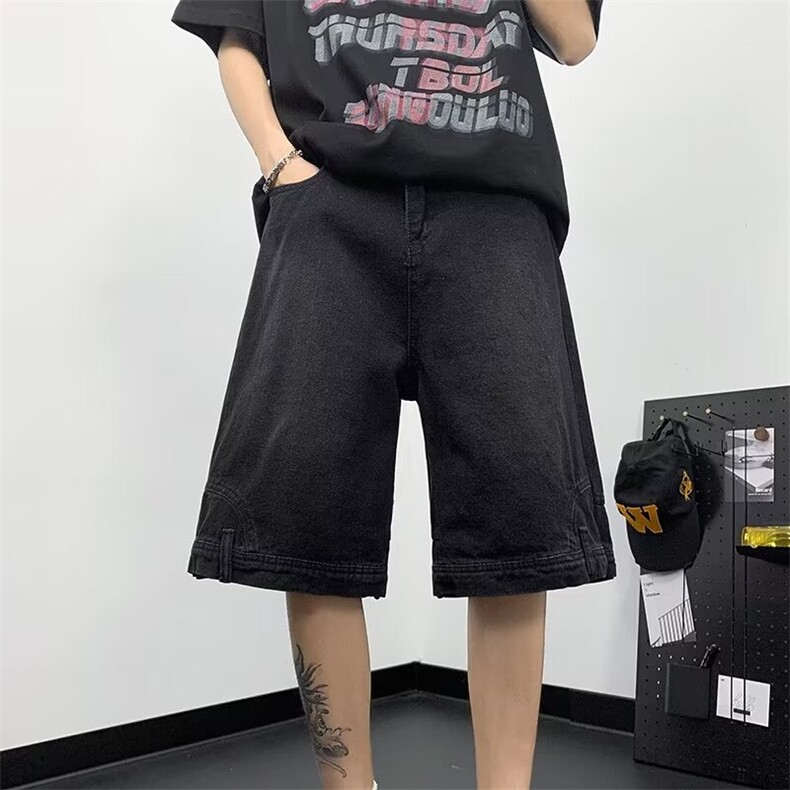 2024美式牛仔裤男款直筒短裤潮N5153P43,男装牛仔裤,星座1116-2