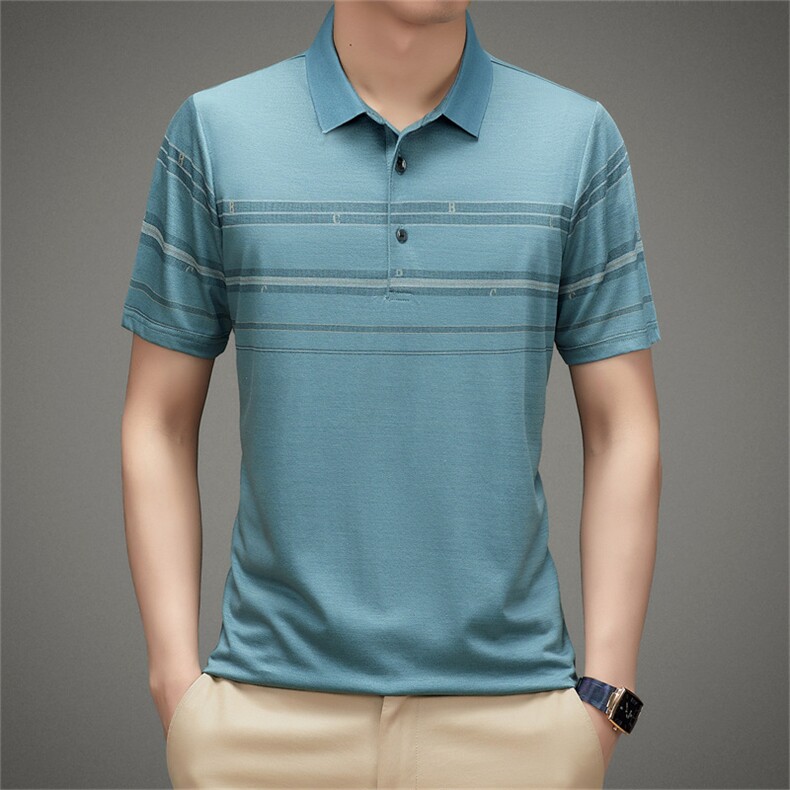 男装中老年翻领POLO衫短袖上衣商务休闲宽松潮流爸爸装LZ68326，男装Polo衫，星座1105-3