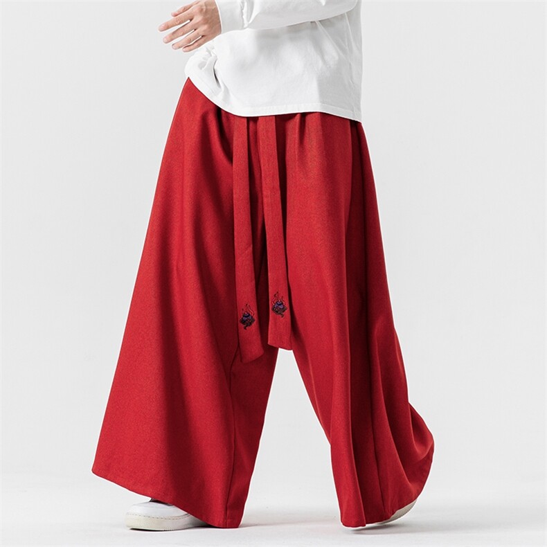 秋冬新款 加厚风宽松休闲裙裤汉服阔腿裤宋裤新中式 K272/P75图片